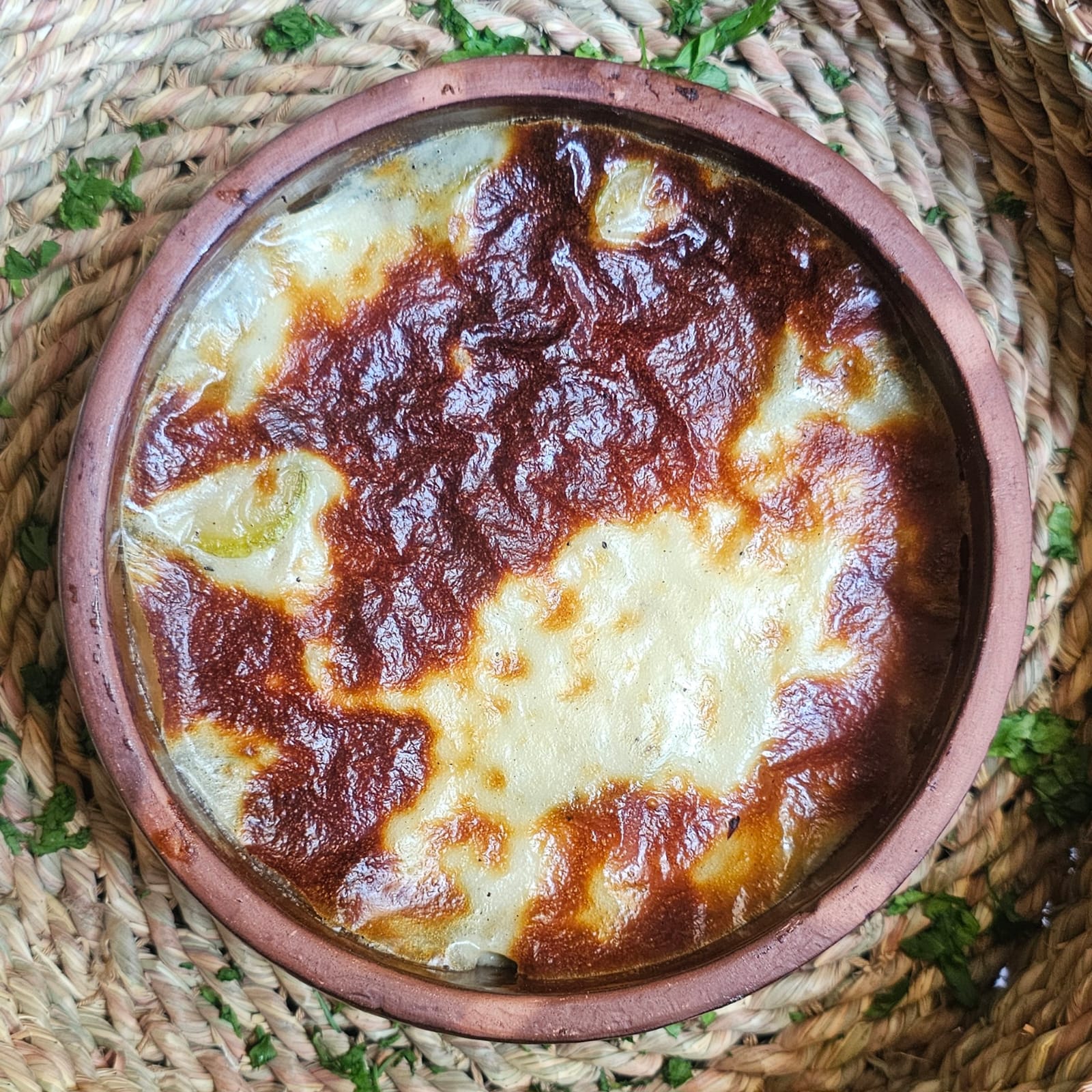 Tajin zucchini bechamel with minced meat